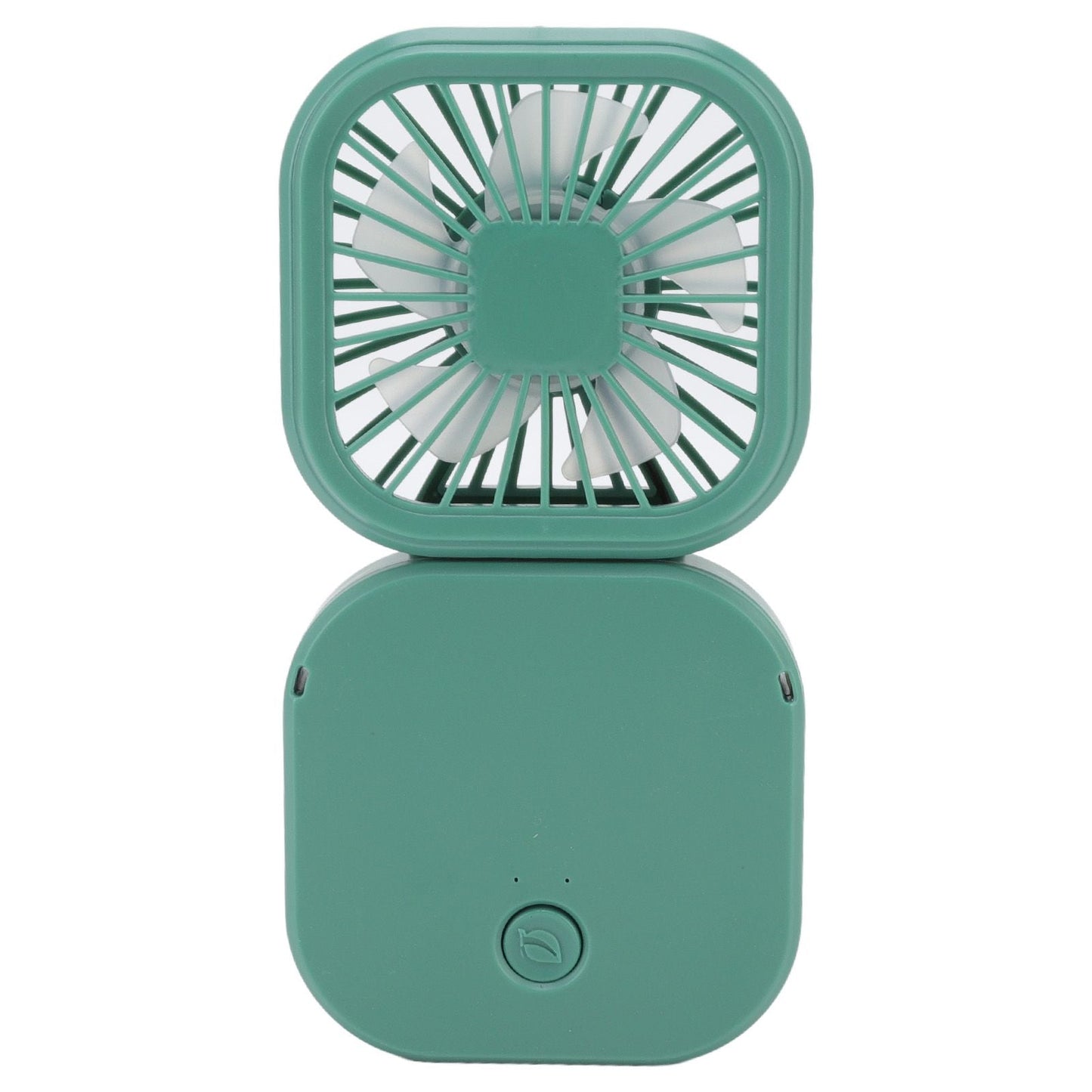 Portable Folding Fan 3 Level Wind Speed USB Powered Rechargeable Rotatable Handheld Desktop Small Fan Green