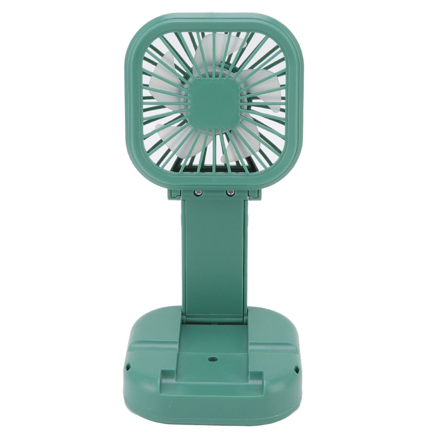 Portable Folding Fan 3 Level Wind Speed USB Powered Rechargeable Rotatable Handheld Desktop Small Fan Green