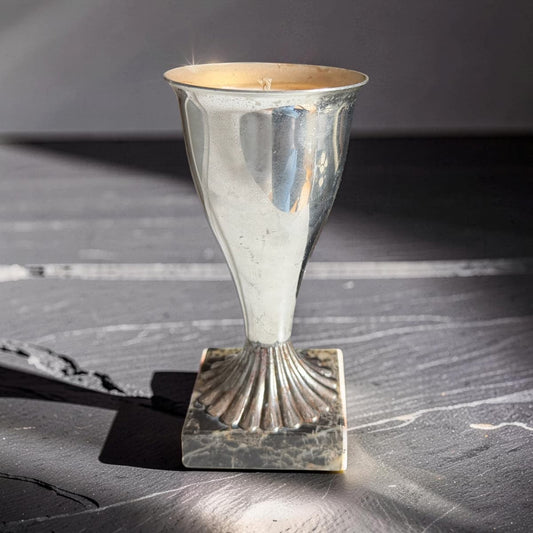 Repurposed Vintage Silver Trophy Cup Candle - Smoky Earl